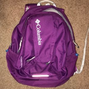 Columbia Purple Backpack w/ computer sleeve